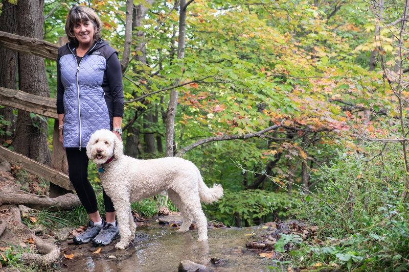 Roxy and Andrea out tackling the trials.
